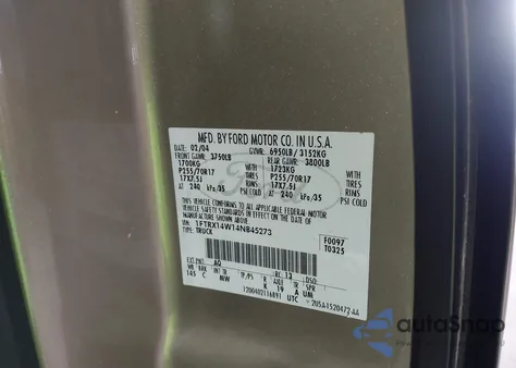 2004 Ford F-150 Stx/Xl/Xlt z USA, uszkodzony, nr VIN 1FTRX14W14NB45273